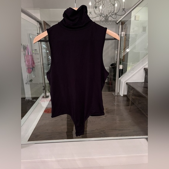 Missguided + Tops - Missguided Black Seam Free High Neck Sleeveless Bodysuit Slinky Turtleneck